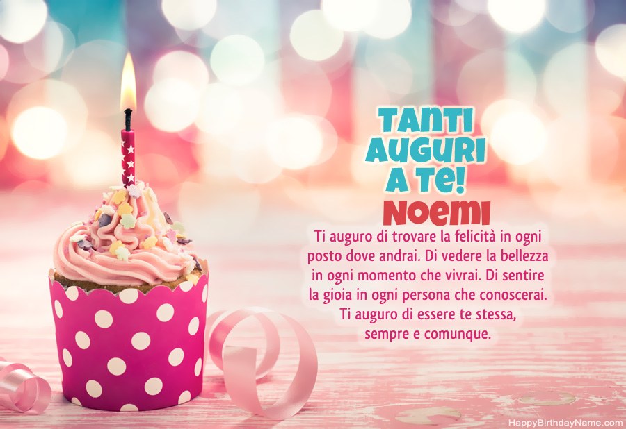 Scarica Happy Birthday card Noemi gratis