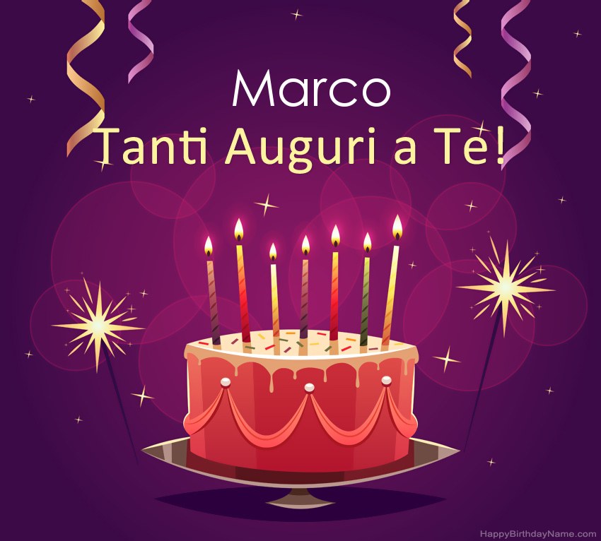 Divertenti saluti per le foto di Happy Birthday Marco