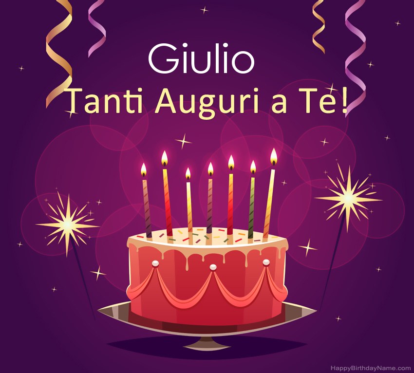 Divertenti saluti per le foto di Happy Birthday Giulio