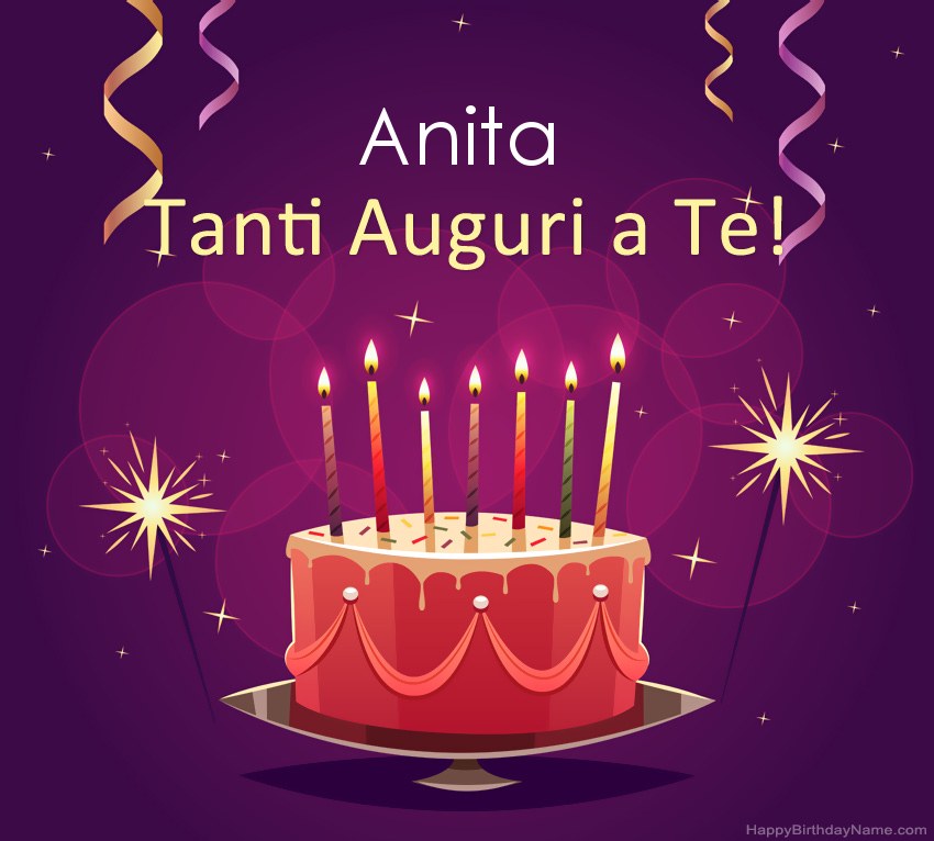 Divertenti saluti per le foto di Happy Birthday Anita