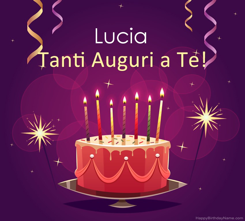 Divertenti saluti per le foto di Happy Birthday Lucia