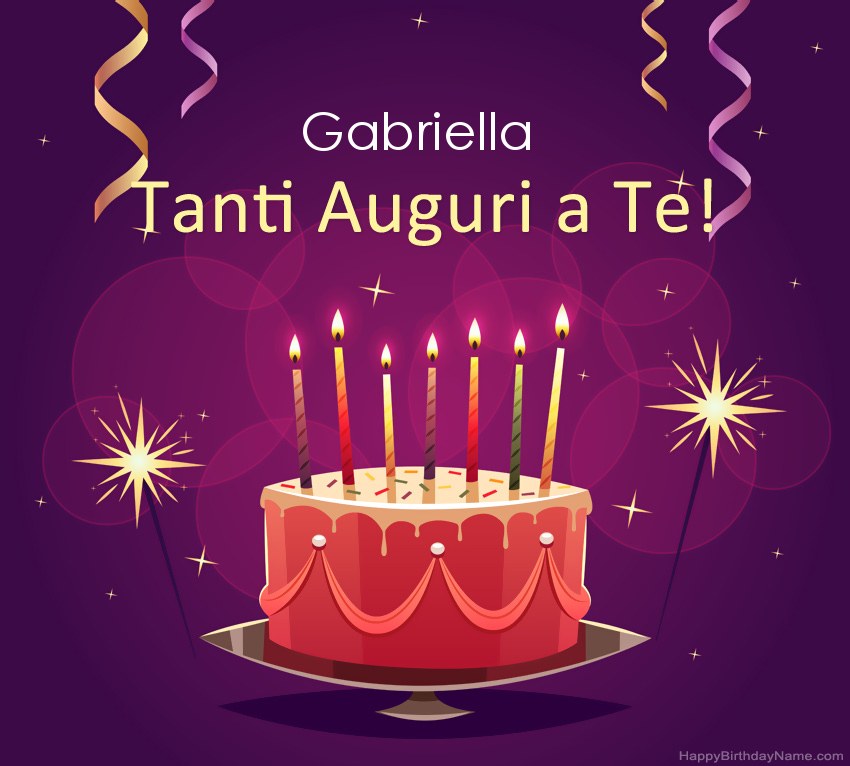 Divertenti saluti per le foto di Happy Birthday Gabriella
