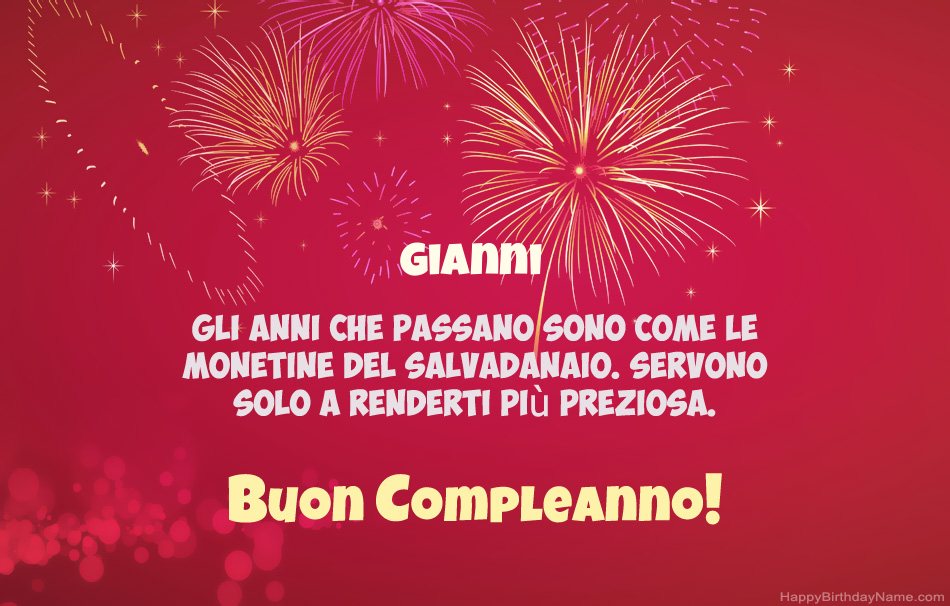 Buon compleanno Gianni, bellissime poesie