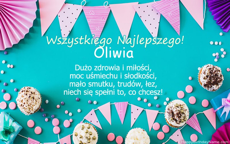 Feliz cumpleaños Oliwia, bellas imágenes