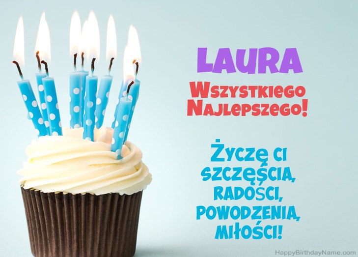 Felicitaciones por el feliz cumpleaños de Laura