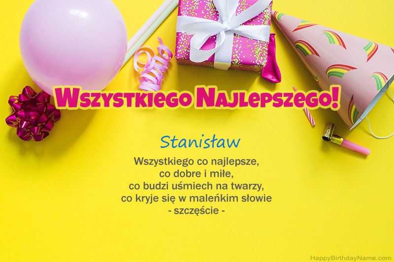 Feliz cumpleaños Stanisław en prosa