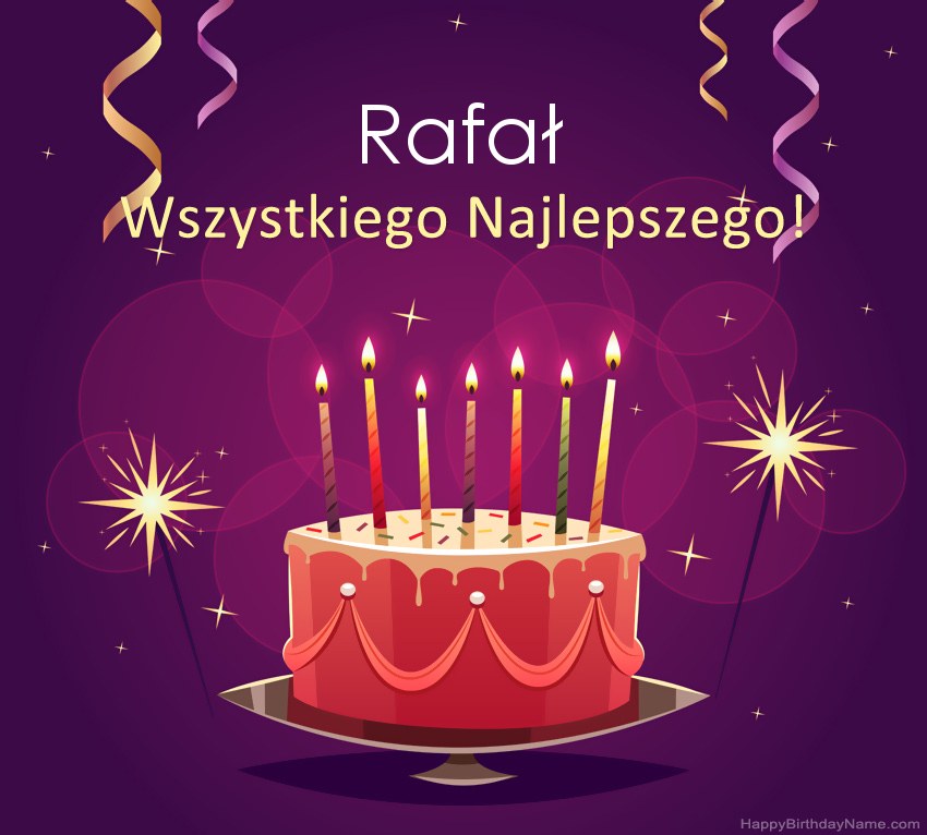 Saludos graciosos para feliz cumpleaños Rafał fotos
