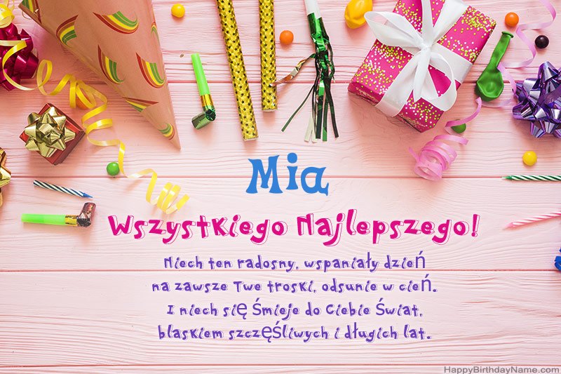 Descargar Happy Birthday card Mia gratis