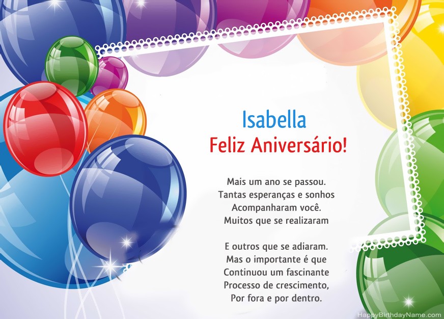 Feliz Aniversario Isabella! Feliz Aniversario Isabella!