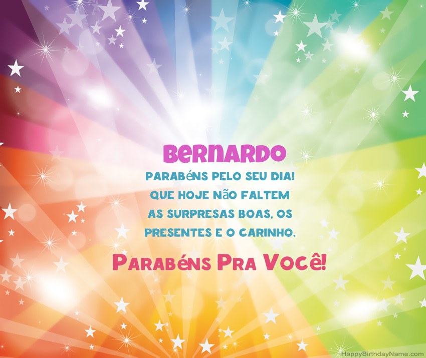 Cartões bonitos do Feliz Aniversario para Bernardo Cartões bonitos do Feliz Aniversario para Bernardo