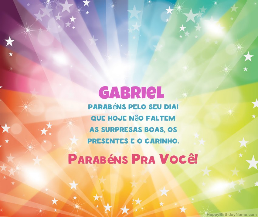 Cartões bonitos do Feliz Aniversario para Gabriel Cartões bonitos do Feliz Aniversario para Gabriel