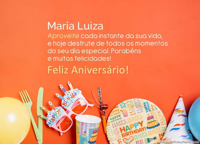 Feliz Aniversario para Maria Luiza Feliz Aniversario para Maria Luiza