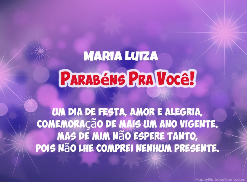 Belas imagens para feliz aniversário de Maria Luiza Belas imagens para feliz aniversário de Maria Luiza