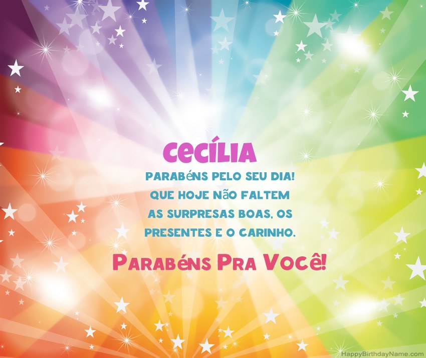 Cartões bonitos do Feliz Aniversario para Cecília Cartões bonitos do Feliz Aniversario para Cecília