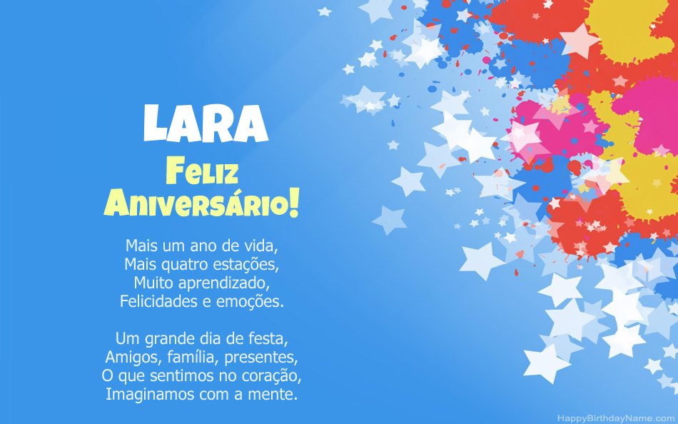 Parabéns pelo aniversário do Lara Parabéns pelo aniversário do Lara
