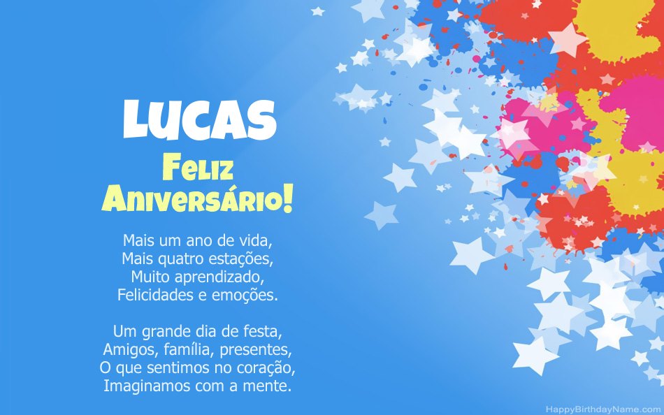 Parabéns pelo aniversário do Lucas Parabéns pelo aniversário do Lucas