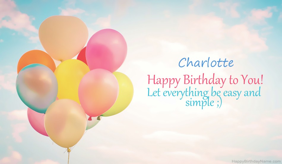 Happy Birthday Charlotte images