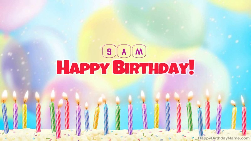 Funny Happy Birthday cards for Sam