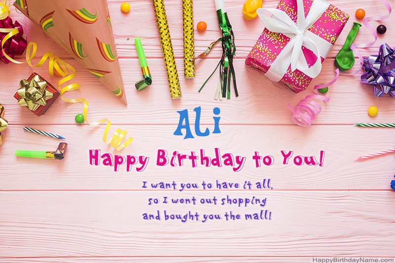 Download Happy Birthday card Ali free