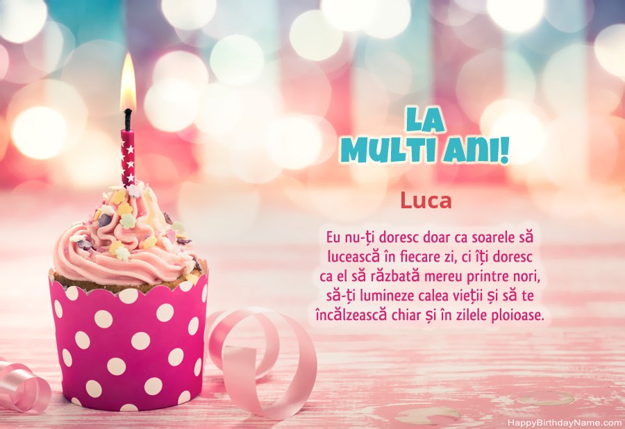 Descărcați gratuit cardul Happy Birthday Luca