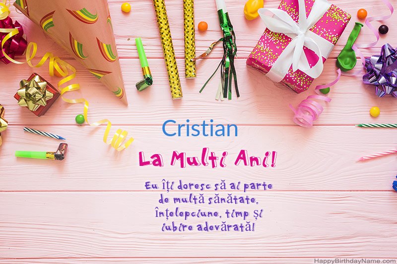 Descărcați gratuit cardul Happy Birthday Cristian