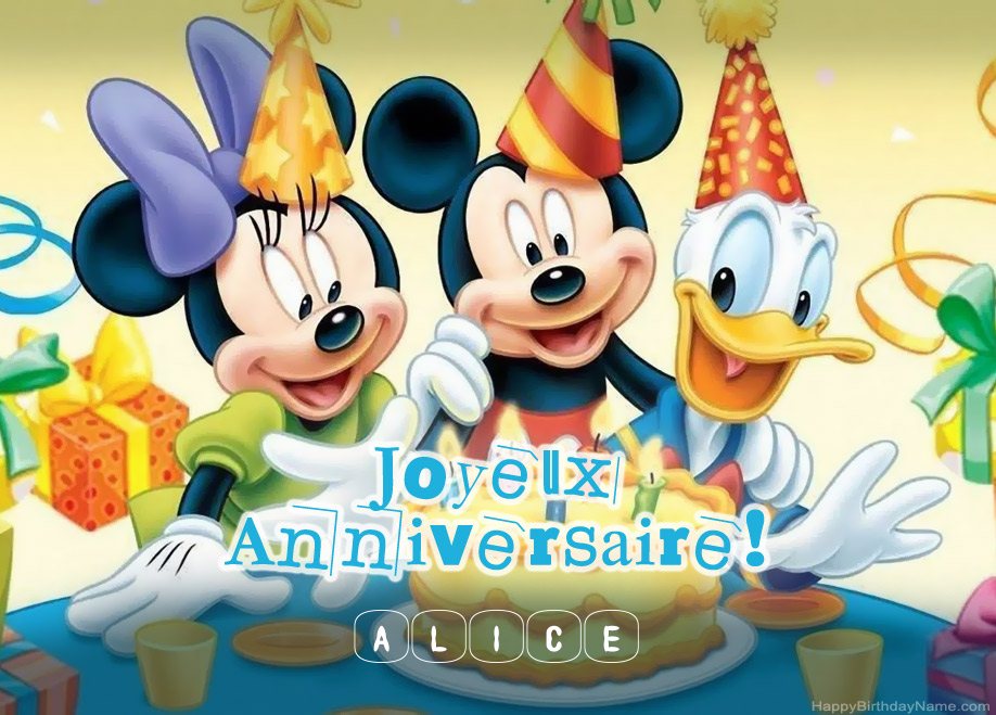 Joyeux Anniversaire Alice Des Images