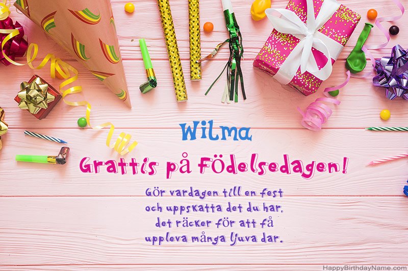 Ladda ner gratulationskortet Wilma gratis