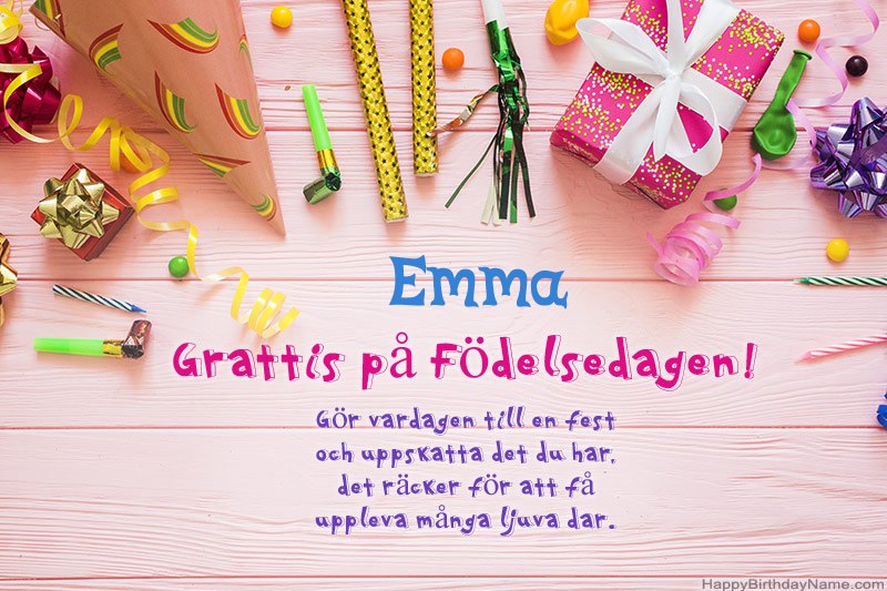 Ladda ner gratulationskortet Emma gratis