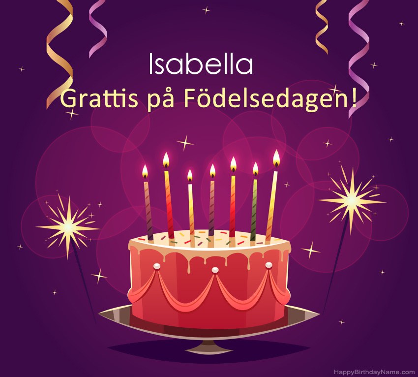 Roliga hälsningar för Happy Birthday Isabella-bilder