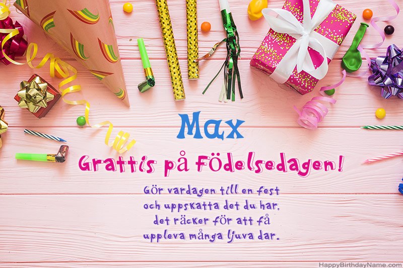 Ladda ner gratulationskortet Max gratis