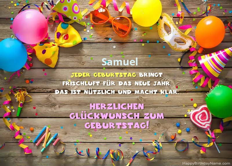 Alles Gute zum Geburtstag Samuel Foto