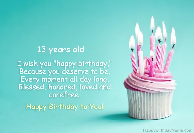 Download picture for Happy Birthday 13 years old boy