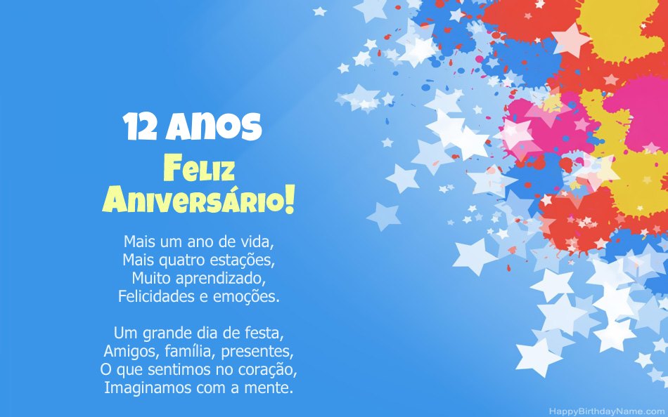 Parabéns pelo aniversário Menina de 12 anos Parabéns pelo aniversário Menina de 12 anos