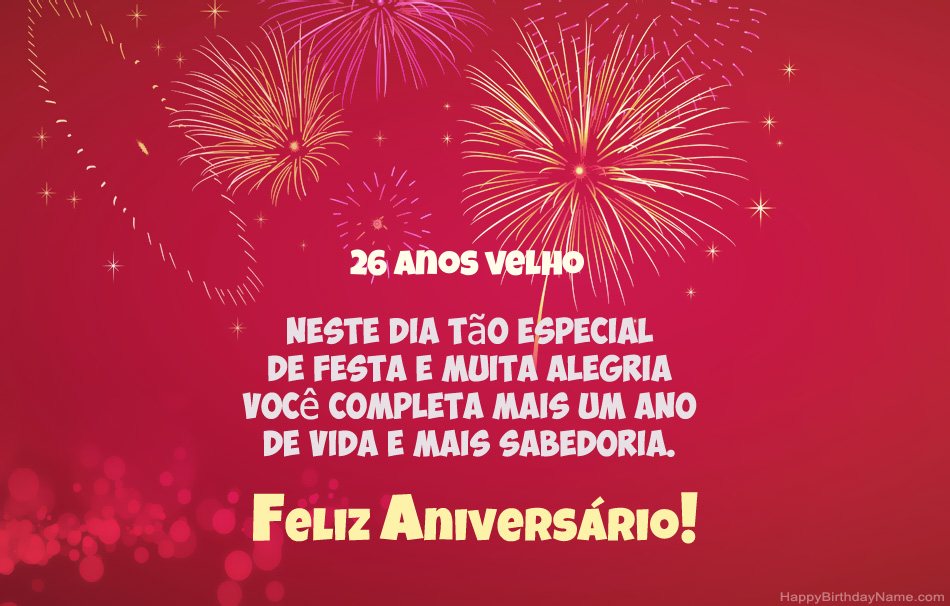 Feliz aniversario de Homem de 26 anos, poemas bonitos Feliz aniversario de Homem de 26 anos, poemas bonitos