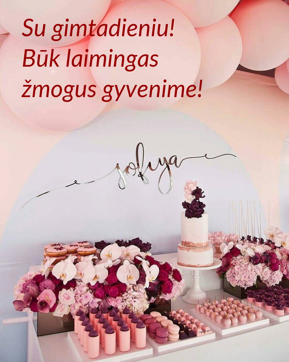 Su gimtadieniu! Būk laimingas žmogus gyvenime!
