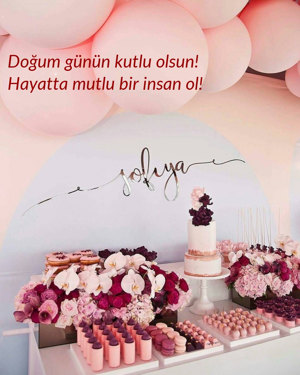 Doğum günün kutlu olsun! Hayatta mutlu bir insan ol!