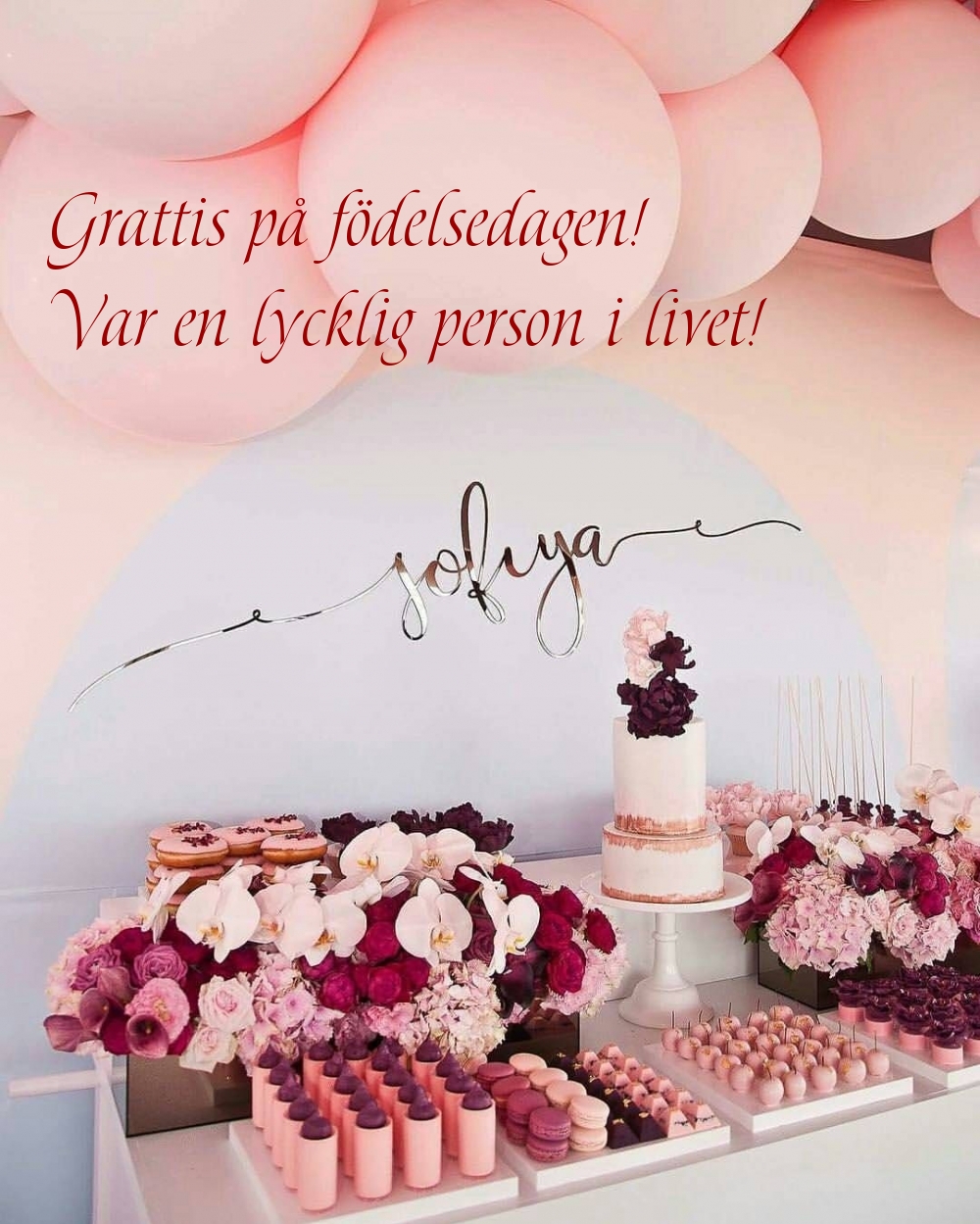 Grattis på födelsedagen! Var en lycklig person i livet!