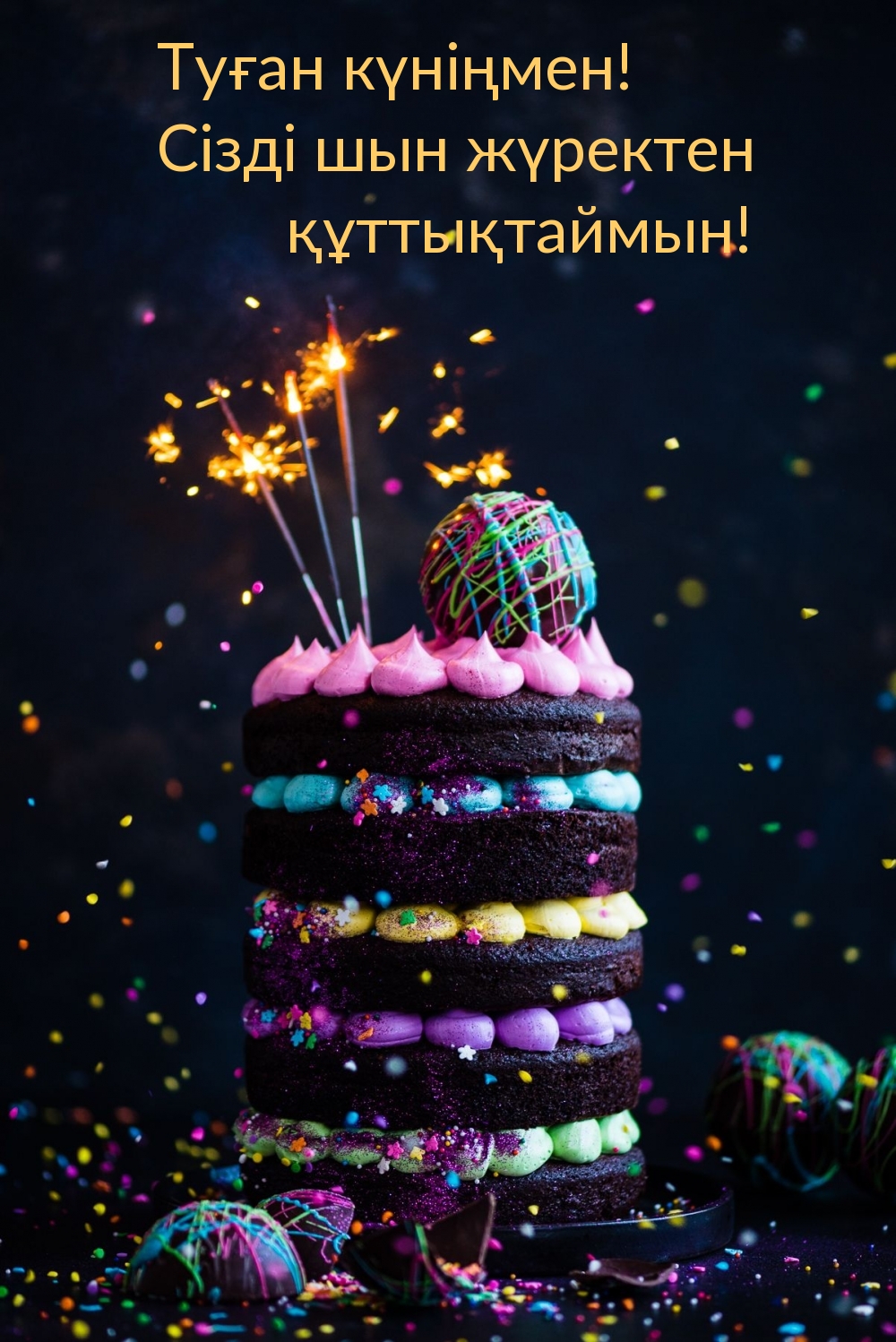 Туған күніңмен! Сізді шын жүректен құттықтаймын!