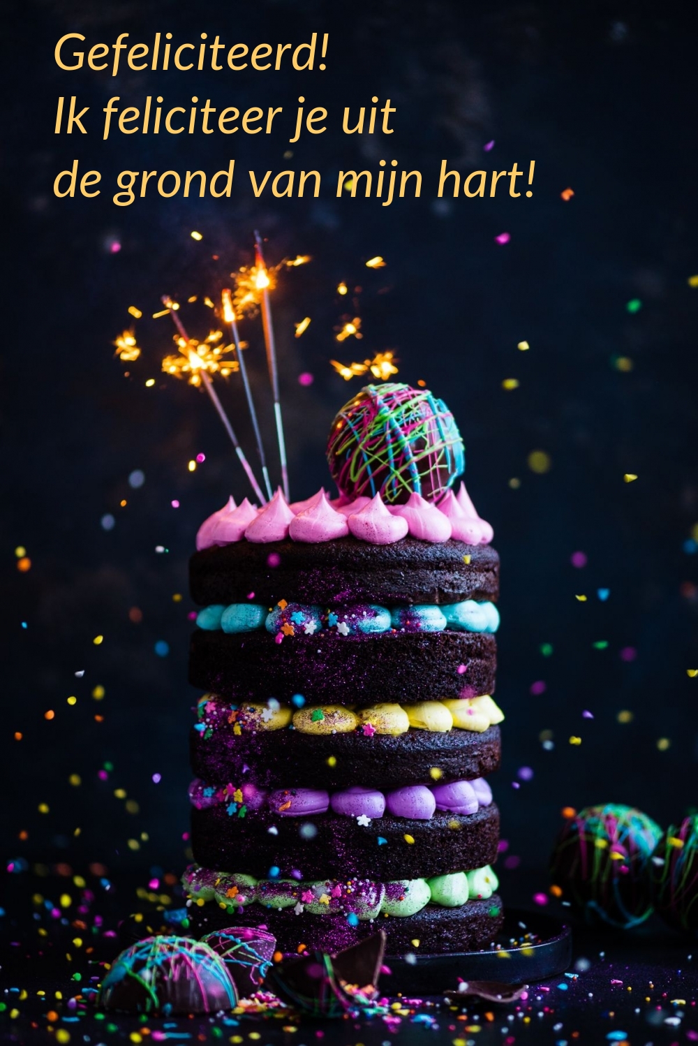 Gefeliciteerd! Ik feliciteer je uit de grond van mijn hart!