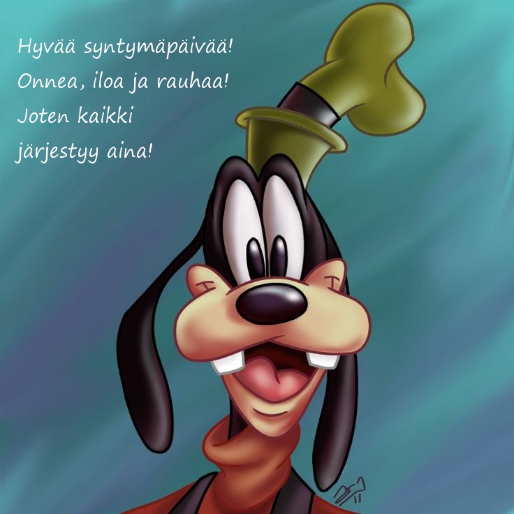 Hyvää syntymäpäivää! Onnea, iloa ja rauhaa!