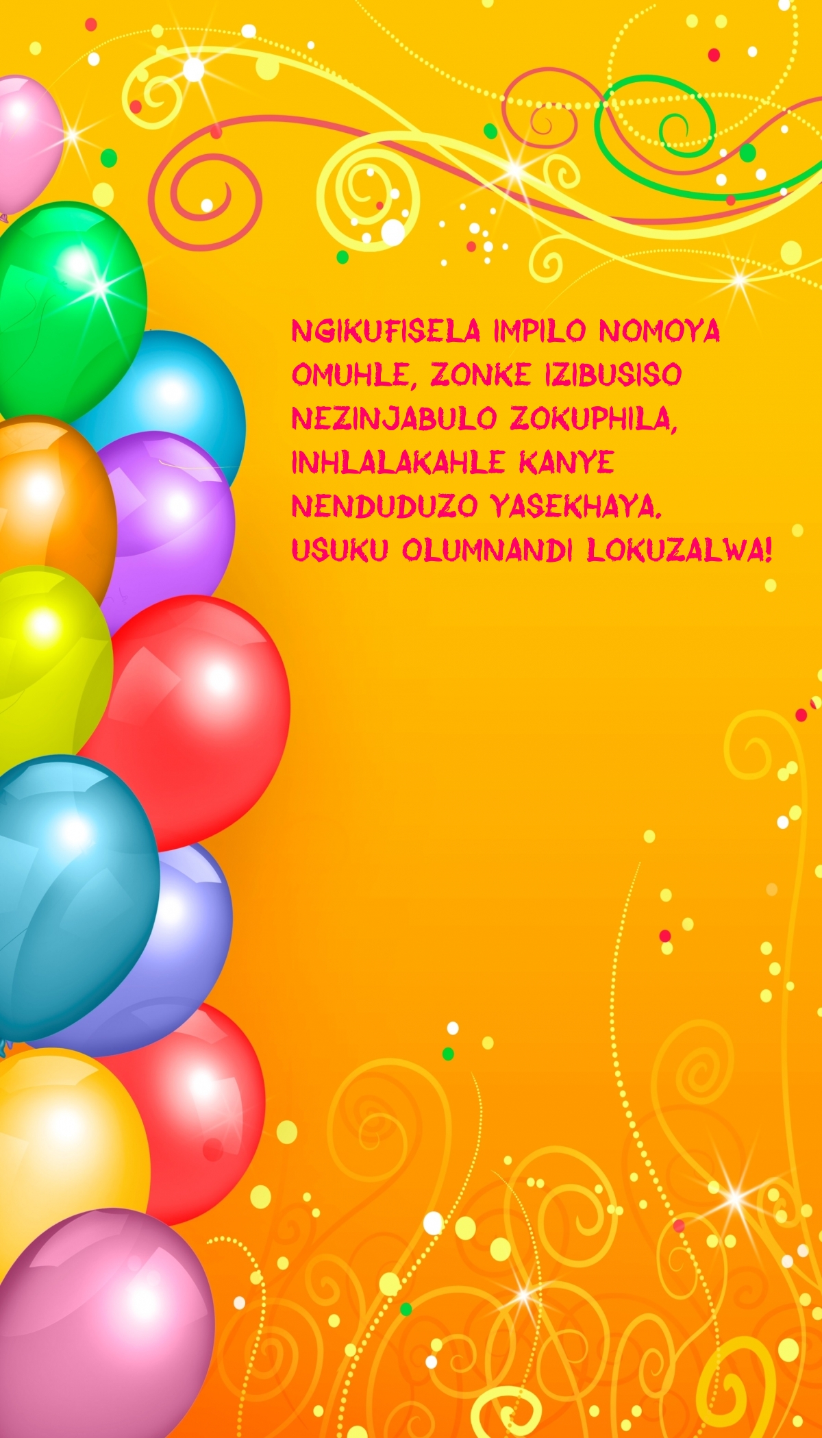 Ngikufisela impilo nomoya omuhle