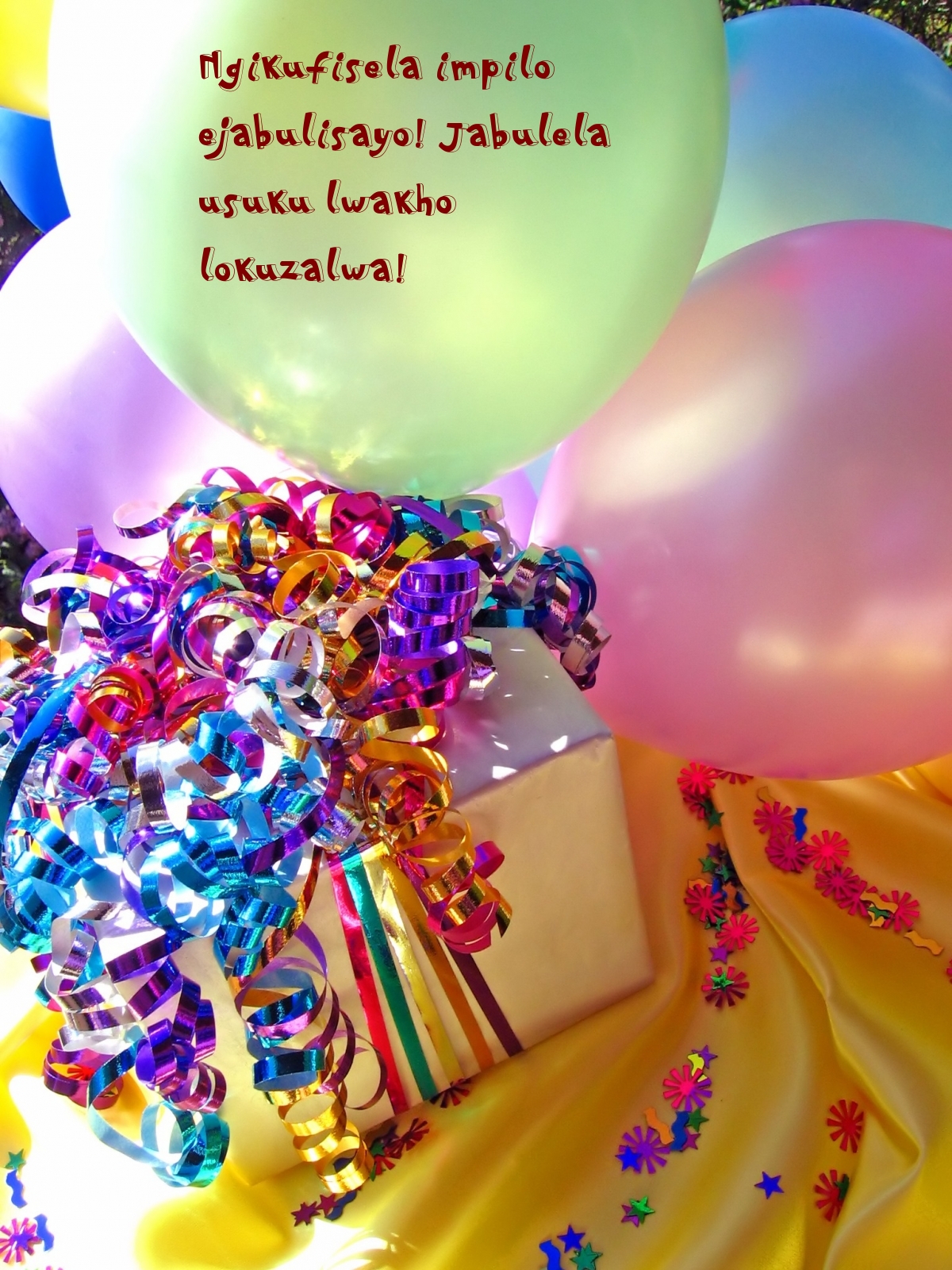 Jabulela usuku lwakho lokuzalwa!