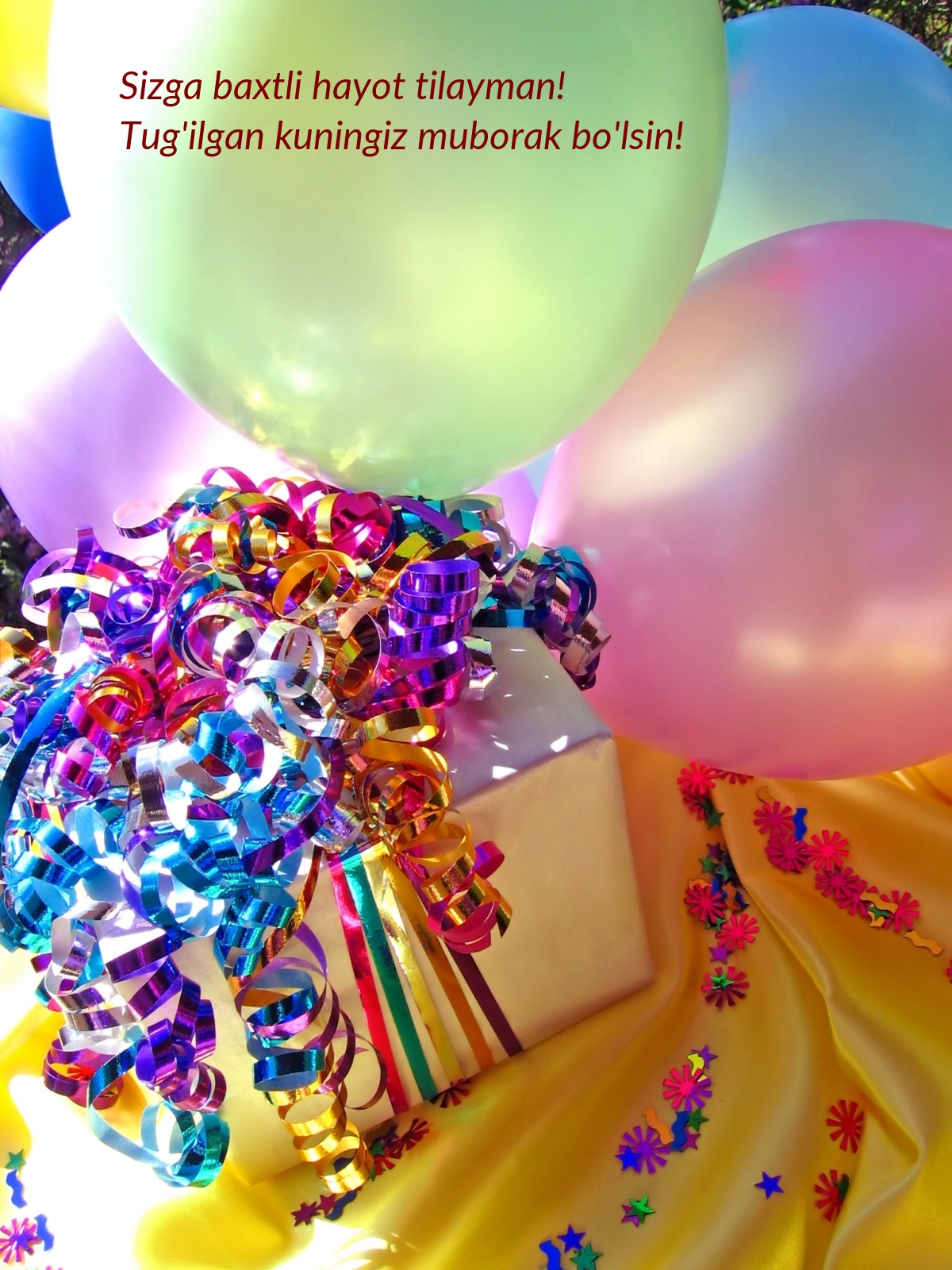 Sizga baxtli hayot tilayman! 
