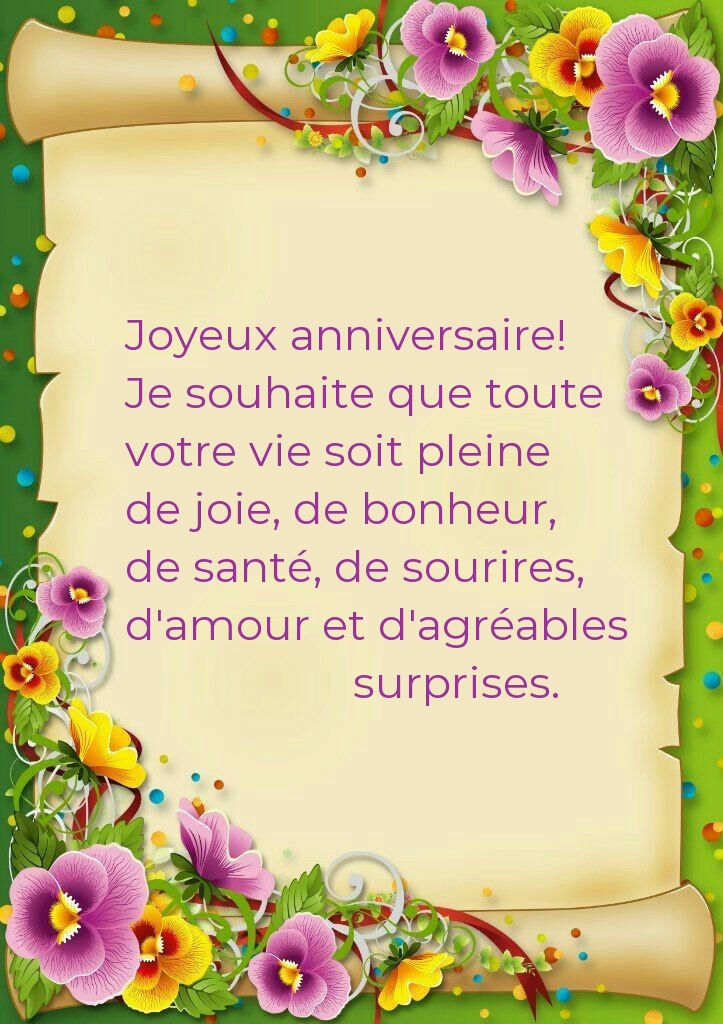 Joyeux anniversaire! 