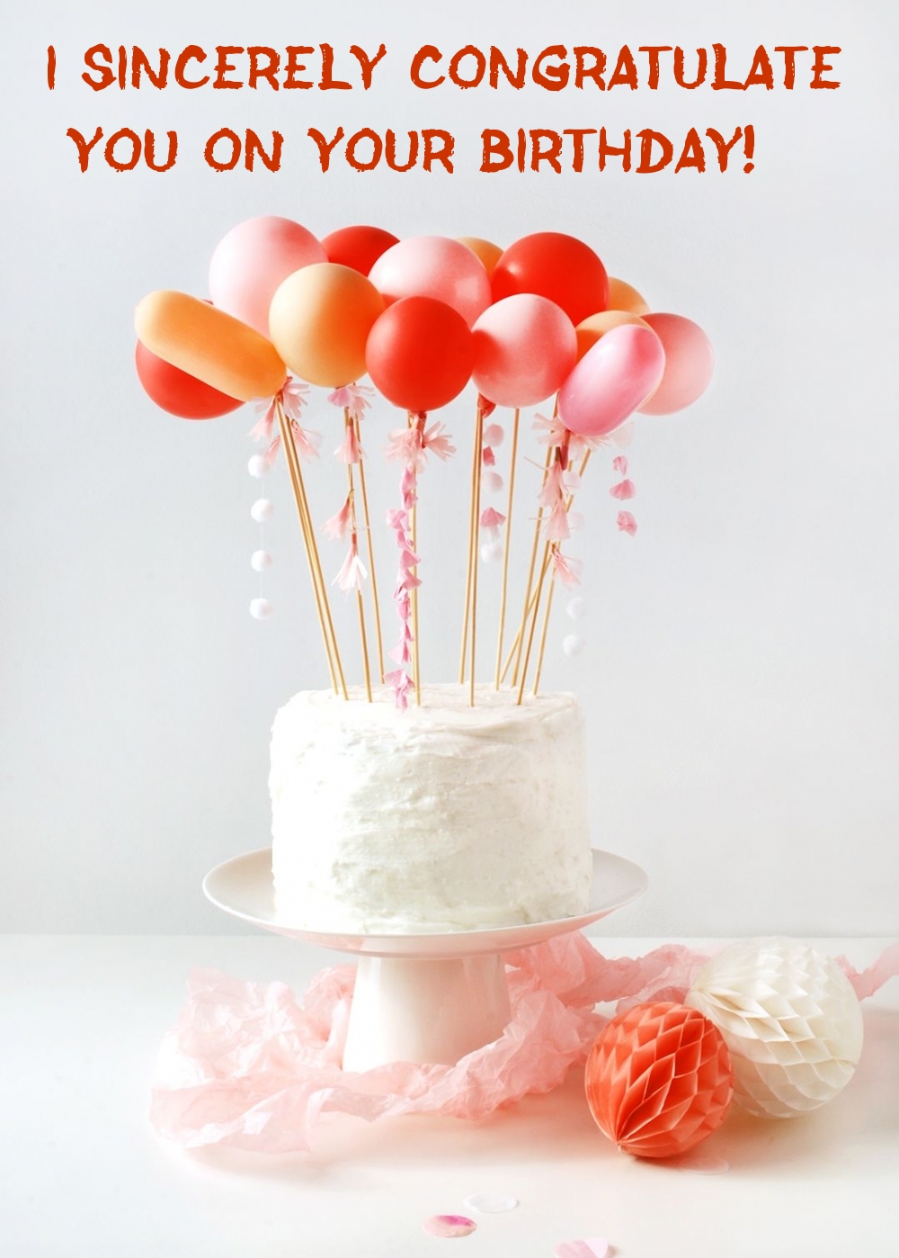 I sincerely congratulate you on your birthday!