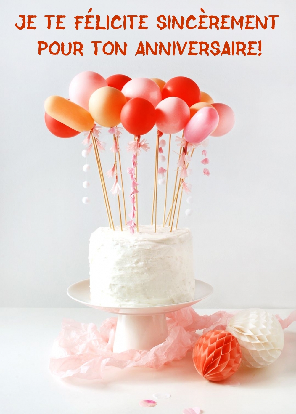 Je te félicite sincèrement pour ton anniversaire!