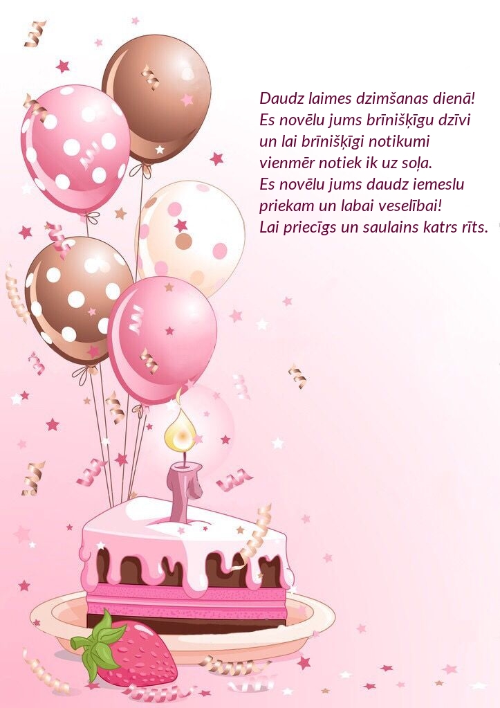 Daudz laimes dzimšanas dienā! 