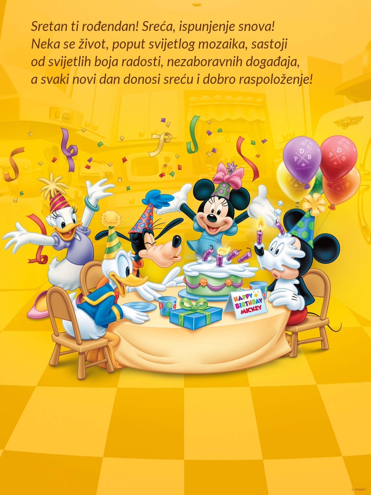 Sretan ti rođendan! Sreća, ispunjenje snova!
