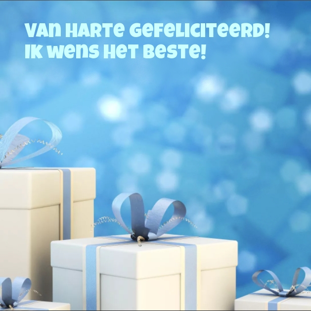 Van harte gefeliciteerd! Ik wens het beste!
