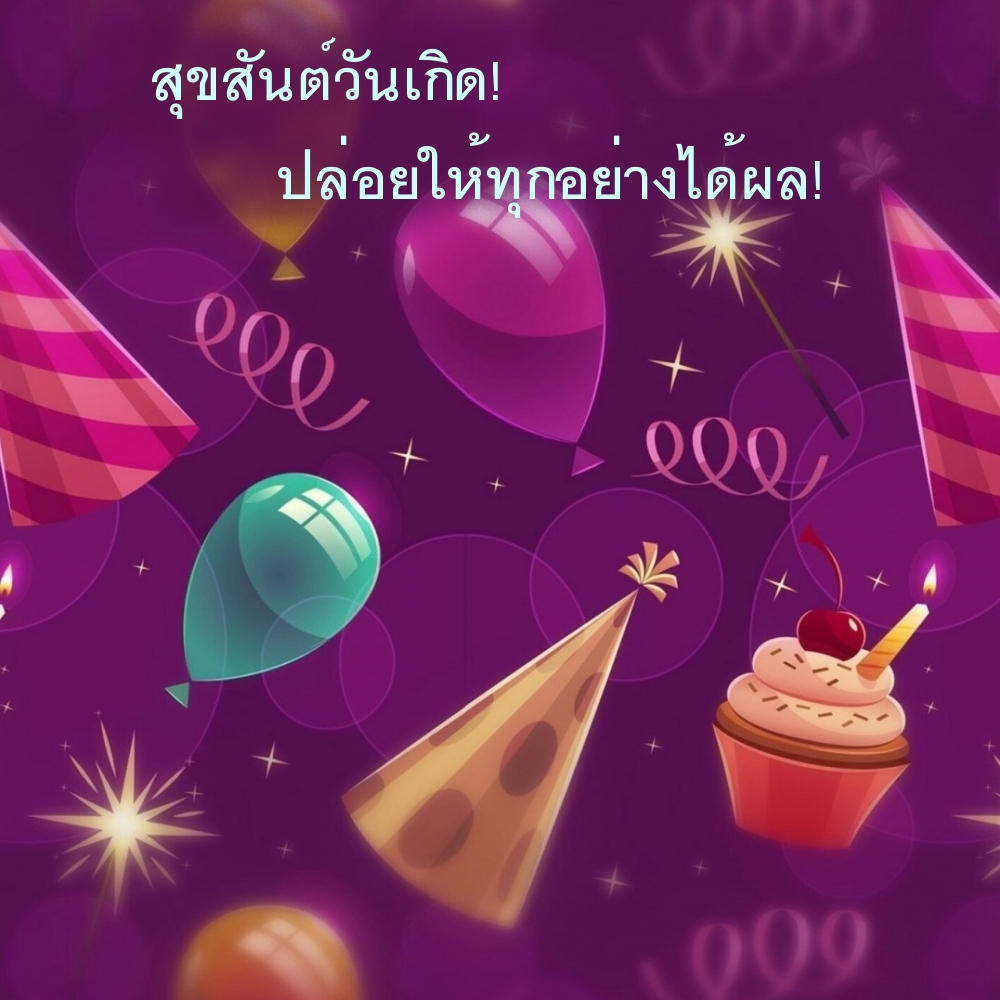 สุขสันต์วันเกิด! ปล่อยให้ทุกอย่างได้ผล!